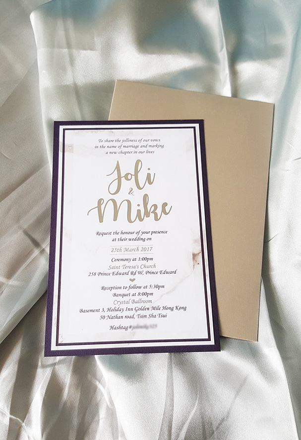 MYLoveHK - Bespoke wedding invitation cards design