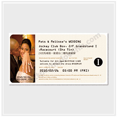 personalized ticket theme wedding invitation card hong kong