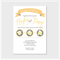 personalized handdrawn playful scratch design fun wedding invitation card hong kong
