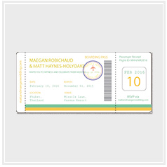 personalized air ticket theme destination wedding invitation card hong kong