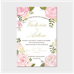 personalized handdrawn watercolor garden flower wedding invitation card hong kong