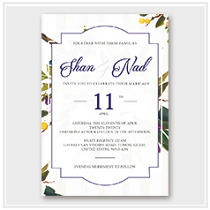 personalized handdrawn garden flower leaves wedding invitation card hong kong
