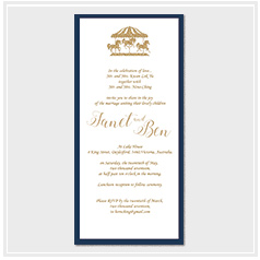 personalized handdrawn carousel wedding invitation card hong kong
