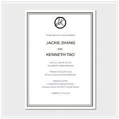 personalized black color styled cool wedding invitation card hong kong