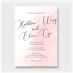 personalized handdrawn watercolor wedding invitation card hong kong 