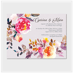 ppersonalized handdrawn watercolor garden flower wedding invitation card hong kong