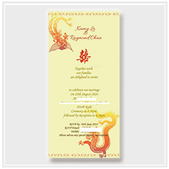 personalized handdrawn watercolor Chinese style wedding invitation card hong kong